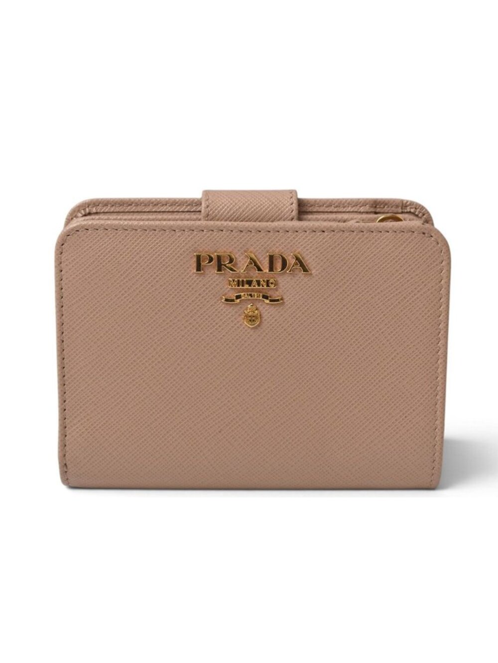 Prada Wallet Bifold Cipria Pink Beige Saffiano Leather